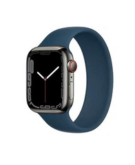 Смарт-годинник Apple Watch Series 7 GPS + Cellular 41mm Graphite Stainless Steel Case with Abyss Blue Solo Loop (MKLG3)